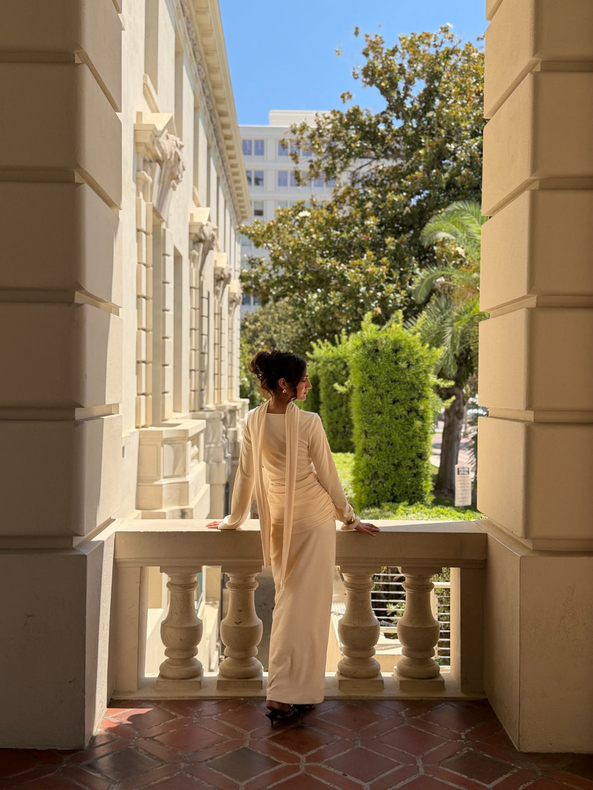 Reverie white dress back view