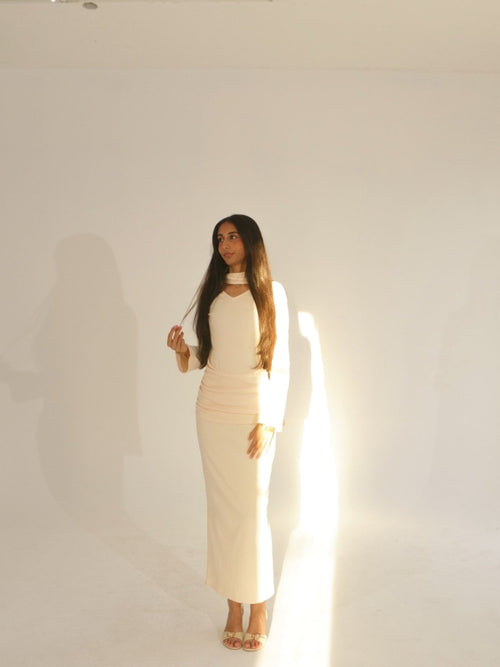 Reverie white dress full body view
